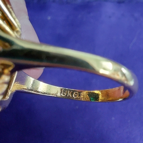 Statement COCKTAIL rings. Size 6.5, Emerald Cut Green/Blue Green Stone Gold Band - Picture 11 of 17